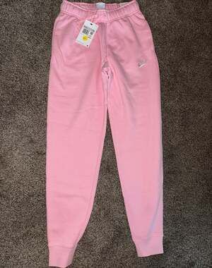 Nike Women's Standard Fit Mid Rise Jogger Sweatpants Pink Size XS